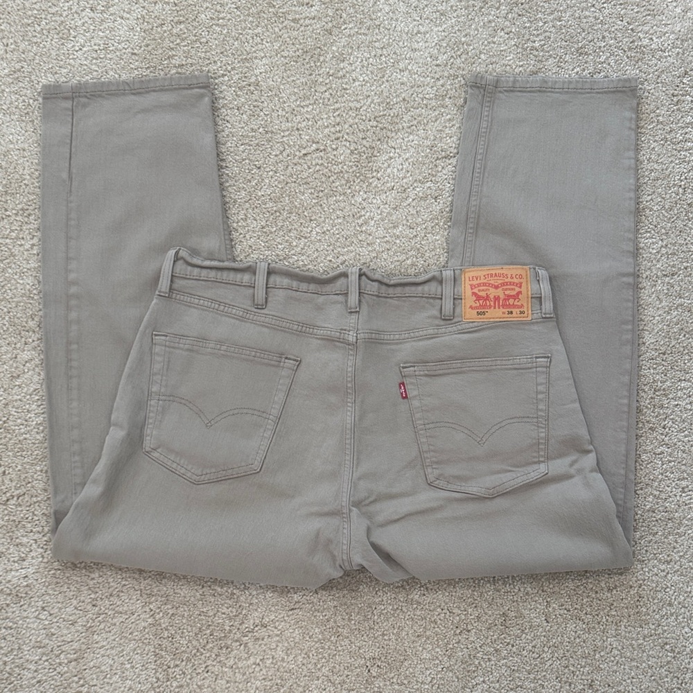 Levi's Men’s 505 Tan Straight Leg Jeans W38 L30